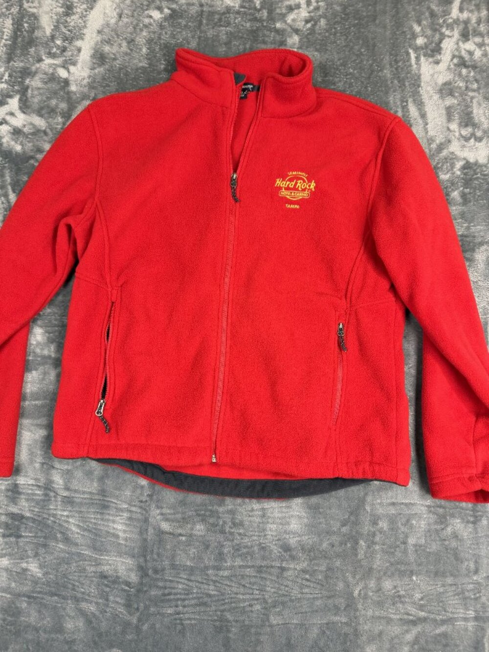 Seminole Hard Rock Tampa Red Full-Zip Fleece Jacket Port Authority XL